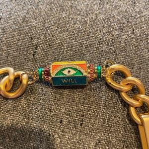 *Never worn* Melania Clara chunky gold chain with treasure chest pendant